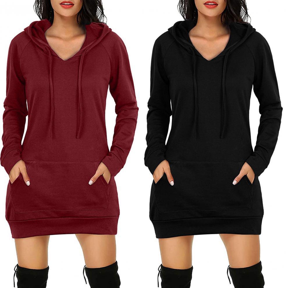Hooded Women's Long Sleeve Dress