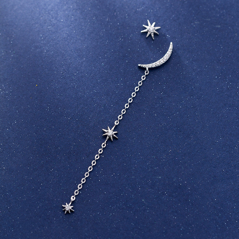 Star moon earrings