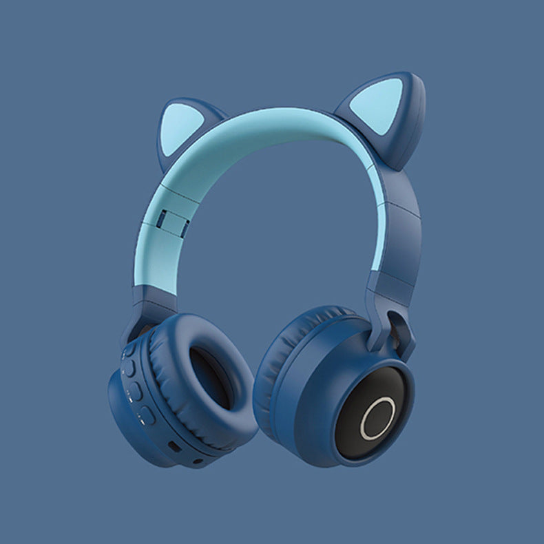 LED Light Cat Ear Headphones Wireless Bluetooth With Microphone