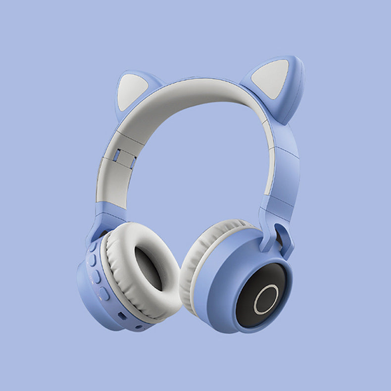 LED Light Cat Ear Headphones Wireless Bluetooth With Microphone