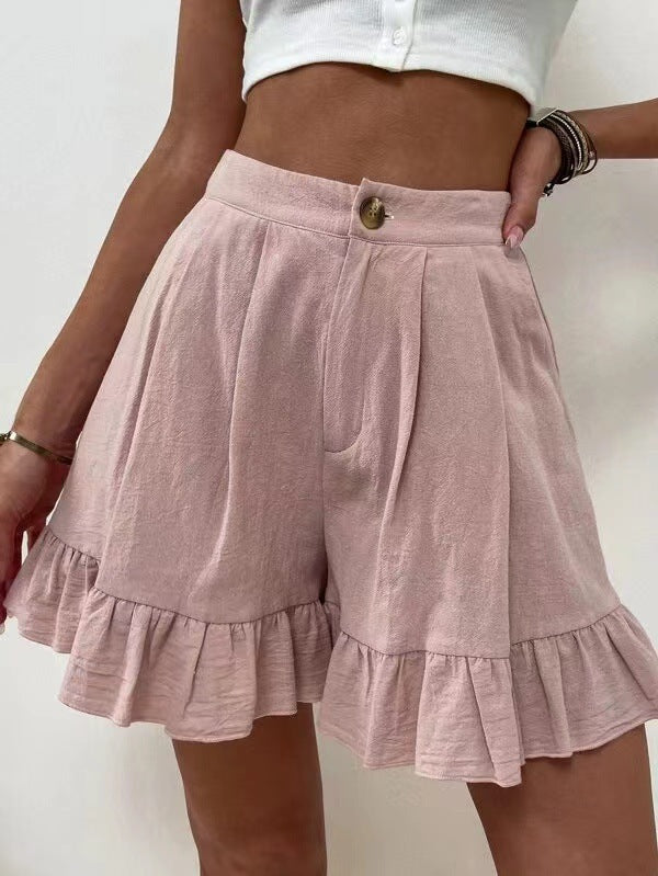 High Waist Cotton Shorts