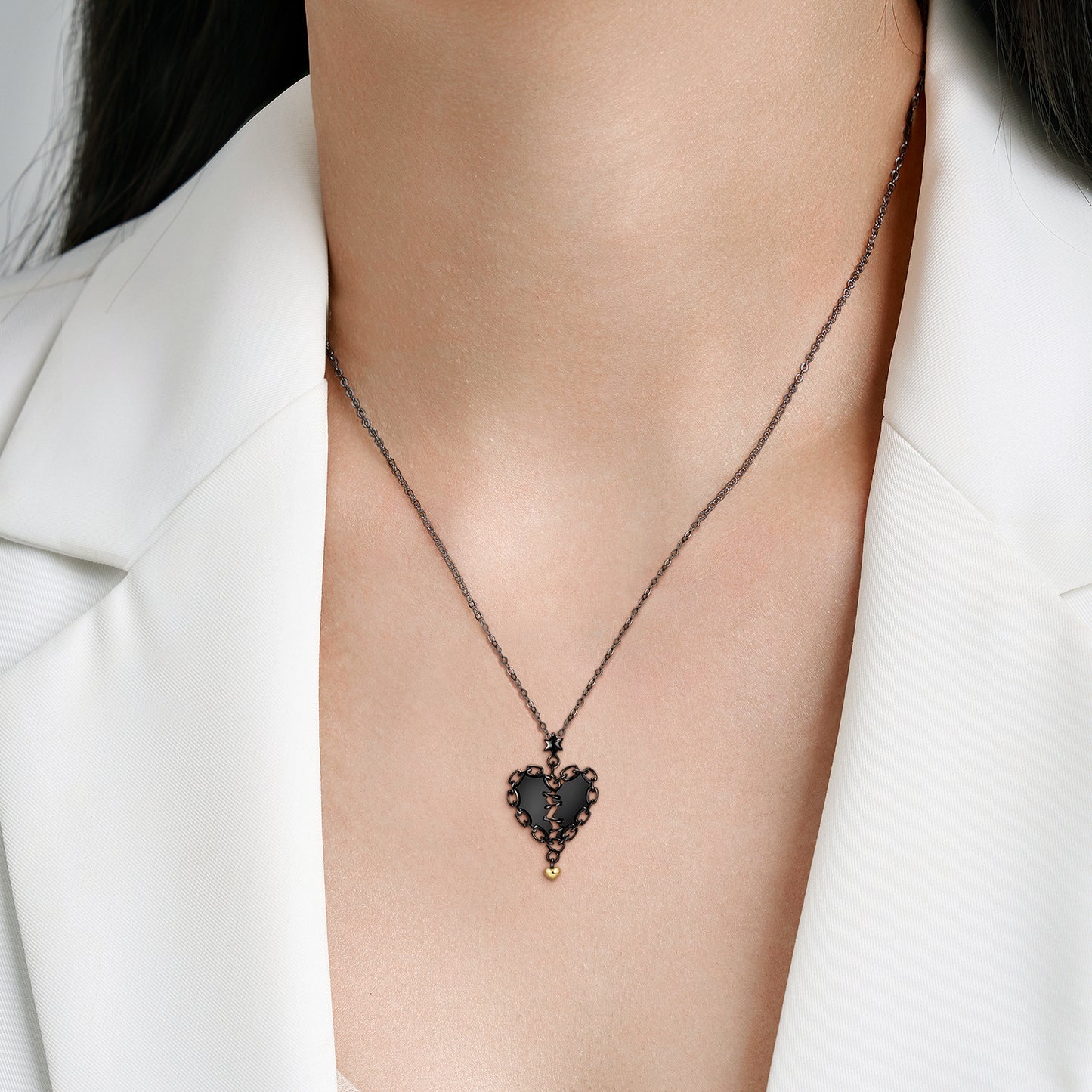 Sewn Heart Necklace