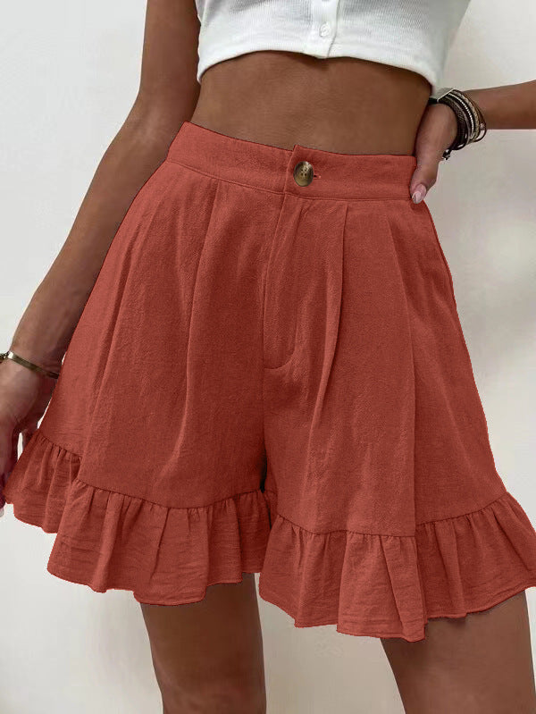 High Waist Cotton Shorts
