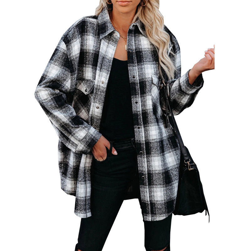 Women's Plaid Button down Shirt