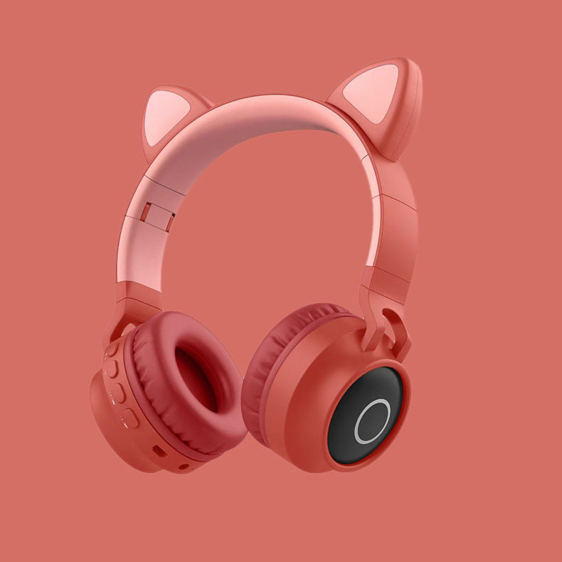 LED Light Cat Ear Headphones Wireless Bluetooth With Microphone