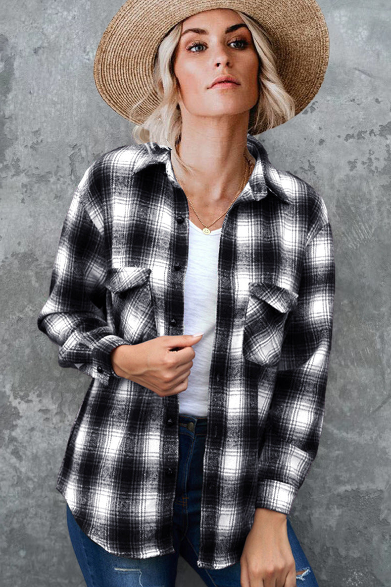 Women's Plaid Button down Shirt