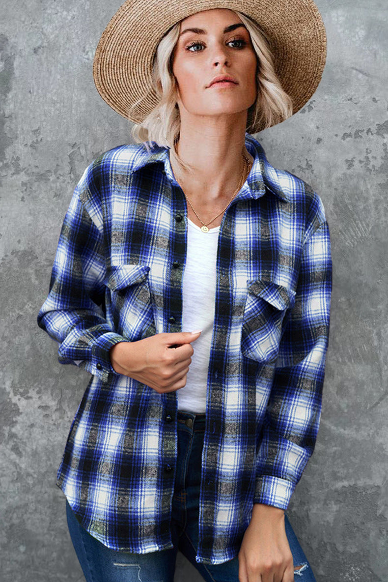 Women's Plaid Button down Shirt