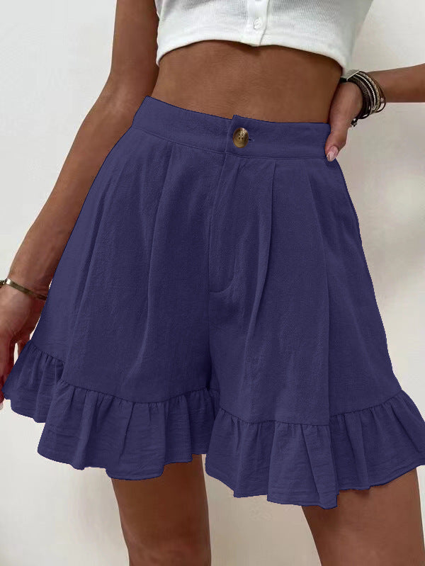 High Waist Cotton Shorts
