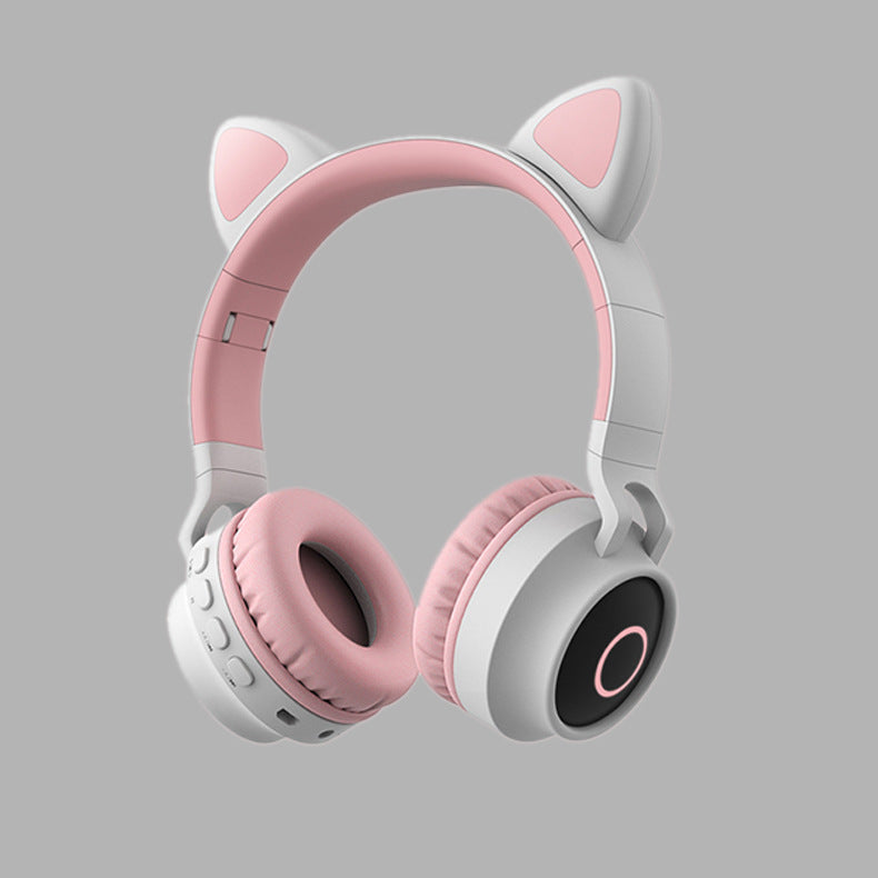 LED Light Cat Ear Headphones Wireless Bluetooth With Microphone