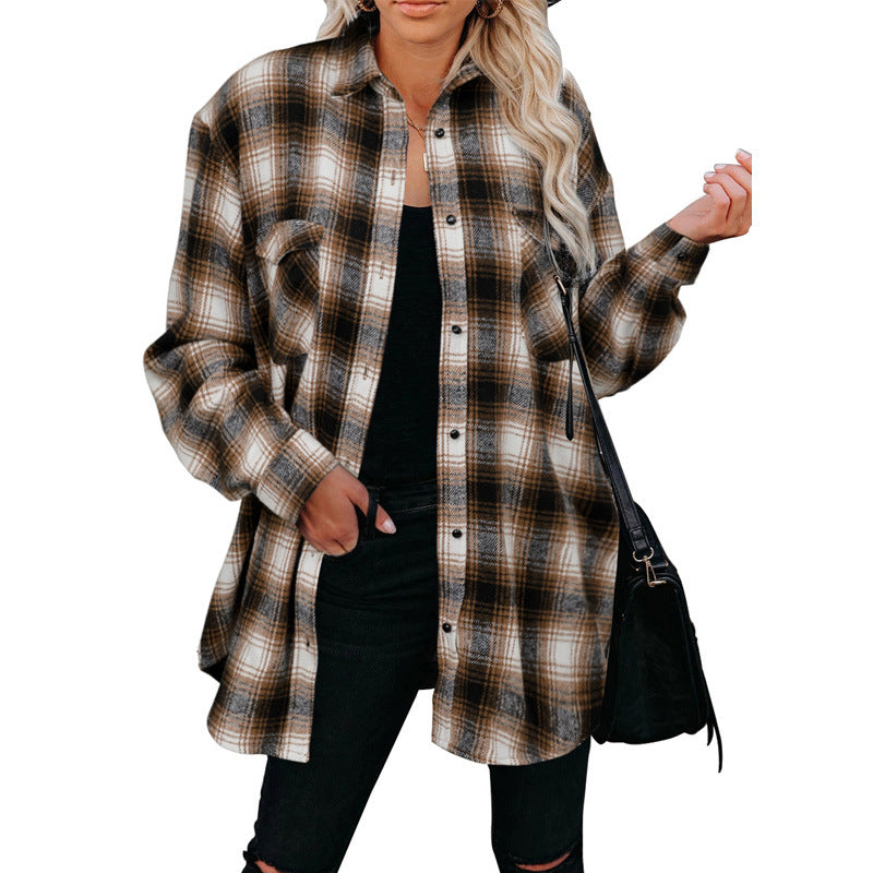 Women's Plaid Button down Shirt