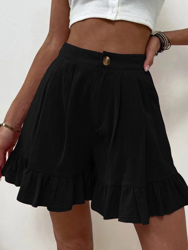 High Waist Cotton Shorts