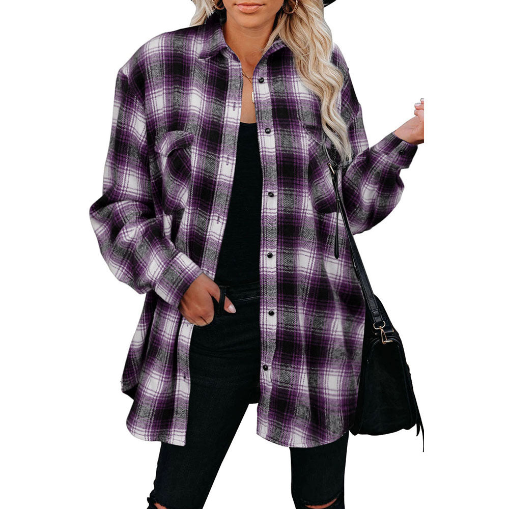 Women's Plaid Button down Shirt