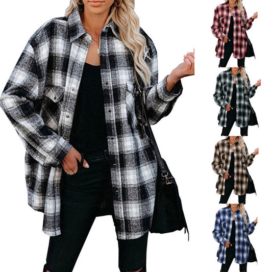 Women's Plaid Button down Shirt