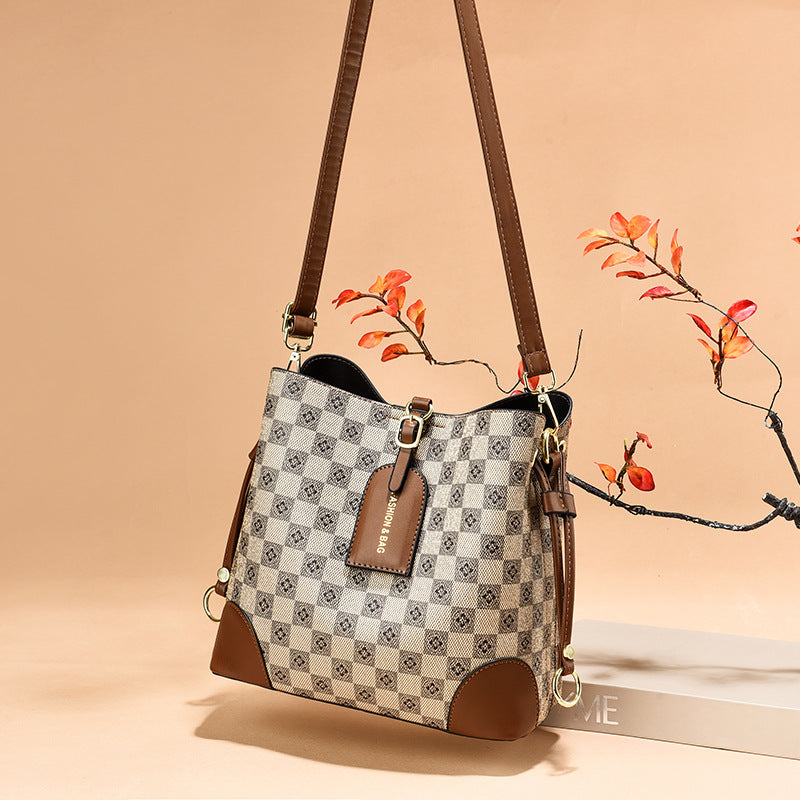 Flower Print Bucket Bag for Women