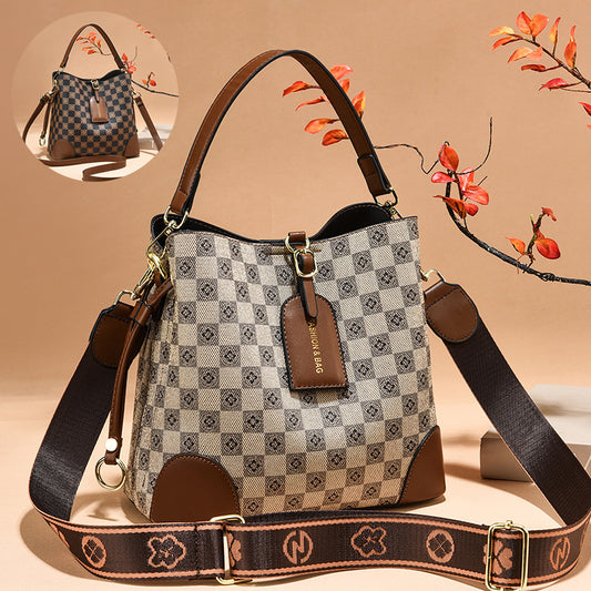 Flower Print Bucket Bag for Women