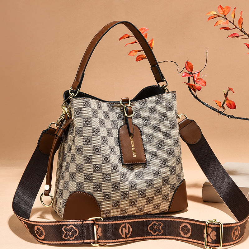 Flower Print Bucket Bag for Women