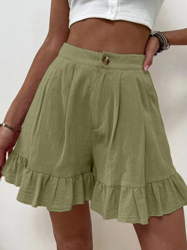High Waist Cotton Shorts